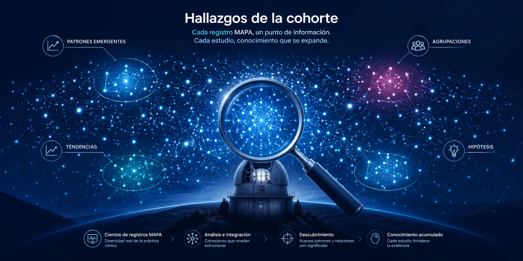 Ilustración de hallazgos de la cohorte MAPA